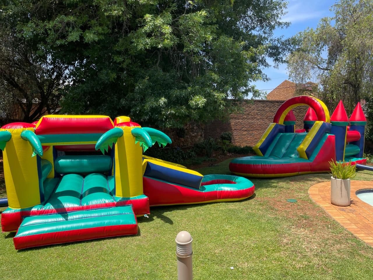 Children playing on a Dimple's Joy jumping castle